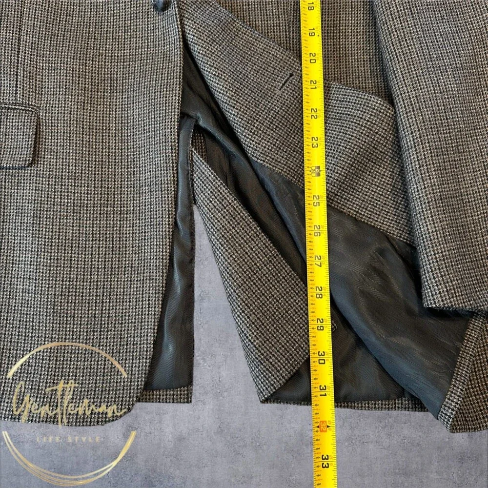 CLUB ROOM Men's Blazer Sport Coat Two-Button SuiJacket 41R Brown Wool/Cashmere